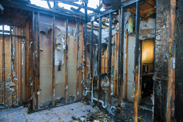Professional Fire Damage Removal technician working in Chino, CA